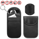 Sac de blindage de signal de clé de voiture à double boucle Étui de carte RFID anti-magnétique, Double boucle