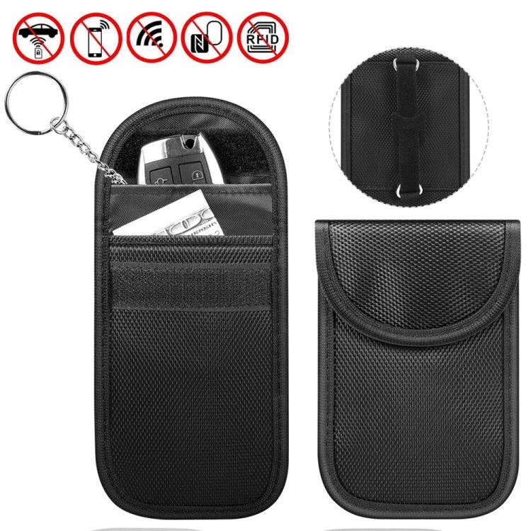 Sac de blindage de signal de clé de voiture à double boucle Étui de carte RFID anti-magnétique, Double boucle