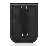 Sac de blindage de signal de clé de voiture à double boucle Étui de carte RFID anti-magnétique, Double boucle