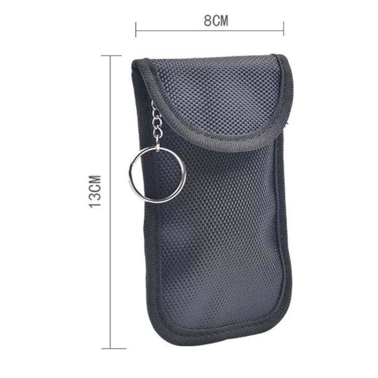 Sac de blindage de signal de clé de voiture à double boucle Étui de carte RFID anti-magnétique, Double boucle