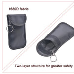Sac de blindage de signal de clé de voiture à double boucle Étui de carte RFID anti-magnétique, Double boucle