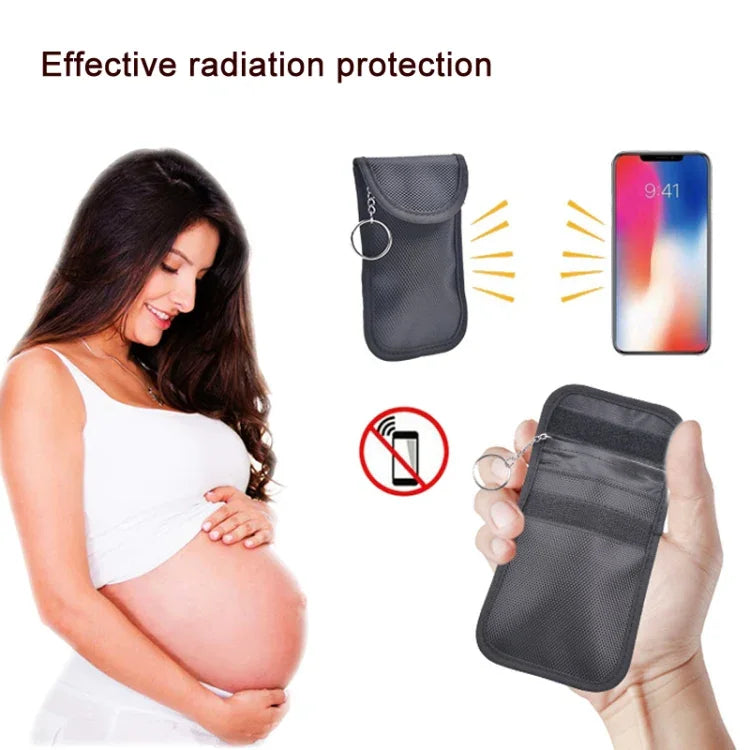 Sac de blindage de signal de clé de voiture à double boucle Étui de carte RFID anti-magnétique, Double boucle