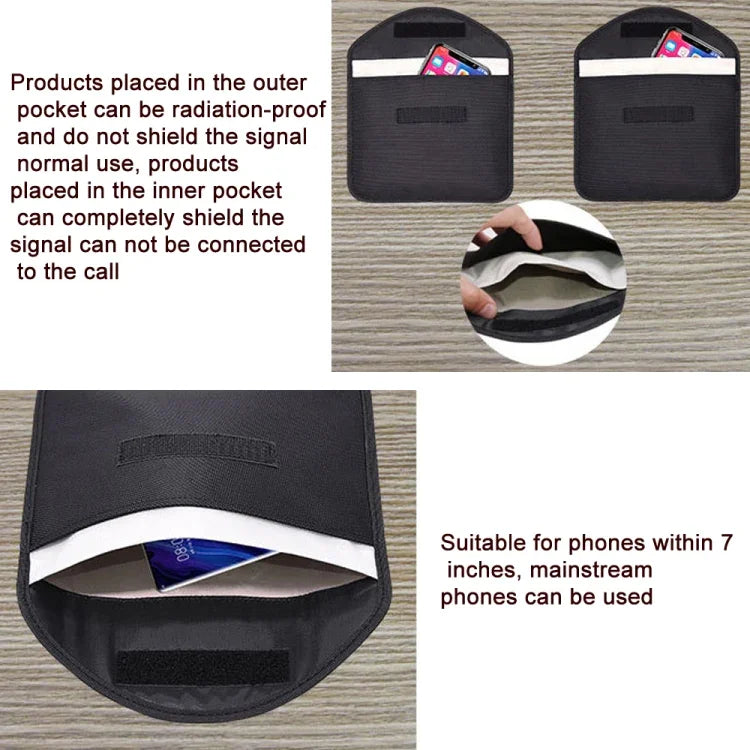 Sac de blindage de signal pour téléphone portable et tablette, étui anti-rayonnement RFID, 23,5 x 18 cm