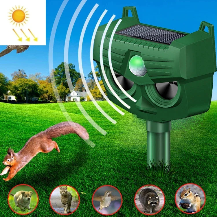 Répulseur solaire extérieur RC-543 pour chiens, répulsifs ultrasoniques infrarouges pour animaux et oiseaux, RC-543