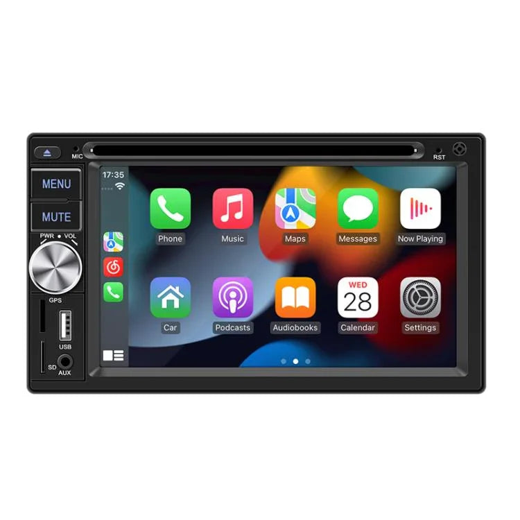 Lecteur DVD de voiture 6,2 pouces avec Bluetooth, AUX, interconnexion téléphone portable et interface USB