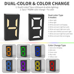 N766B Lampe solaire DIY pour numéro de porte, étanche, à fixer au mur, N766B (Modèle Lumière Colorée), N766B (Lumière Blanche/Lumière Chaude)