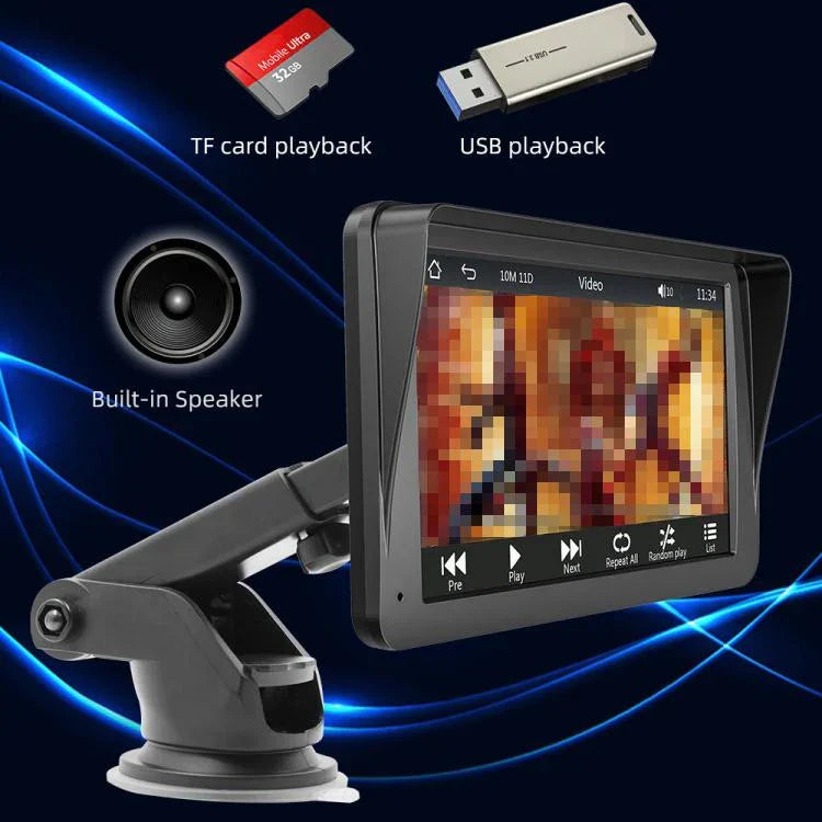 Lecteur MP5 de voiture sans fil CarPlay AHD 7 pouces, supporte l'interconnexion de téléphones portables, B5300 avec caméra