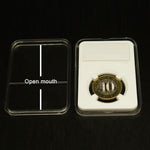 Boîte de collection de pièces de monnaie, boîte de classification d'identification de pièces de monnaie commémoratives, couleur : Blanc (40mm), Blanc (25mm), Blanc (27mm), Blanc (30mm), Blanc (38.5mm), Blanc (40mm)
