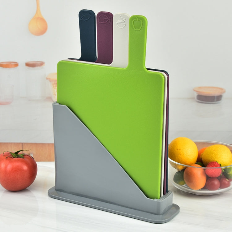 Ensemble de planches à découper en plastique multifonction de 4 pièces/ensemble, en plastique