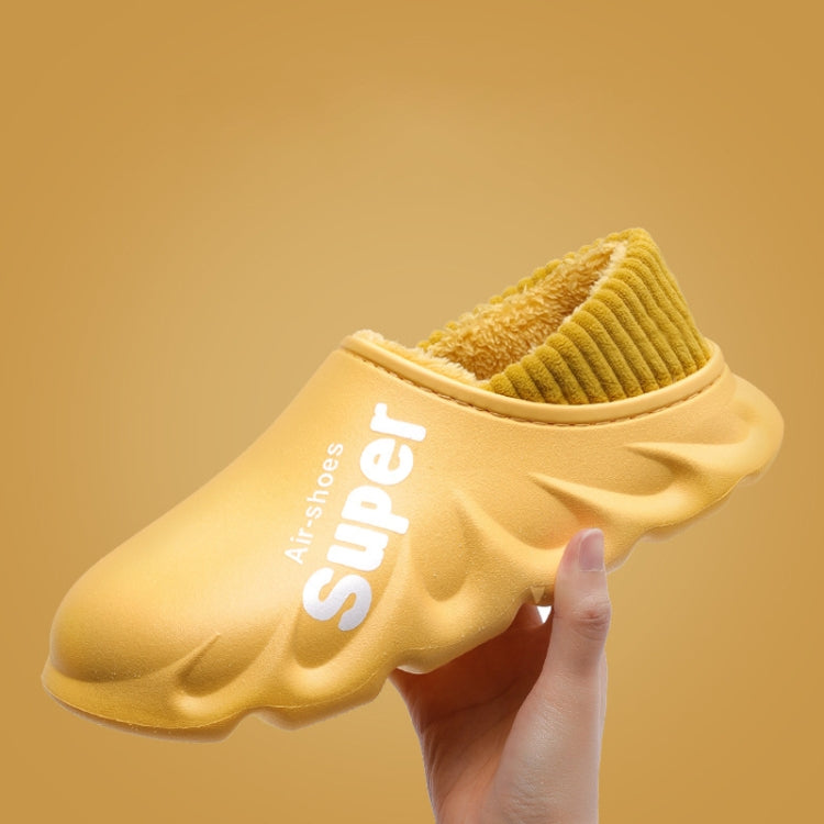 Chaussons d'hiver chauds en velours épais imperméables en coton, jaune, bleu gris, orange rouge, rose 8055, blanc 8055, café clair 8055, noir 8055, bleu gris 599, vert œuf de canard 599, rose 599, caramel 599, bleu foncé 599, jaune 599, jaune sans talon