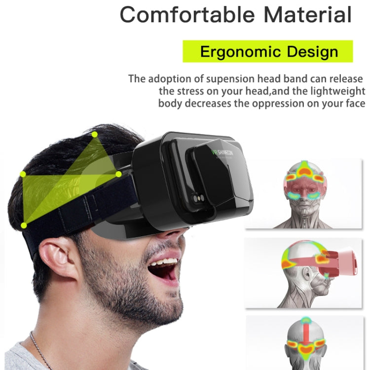 Casque VRSHINECON G10 Lunettes 3D de réalité virtuelle, G10 Noir