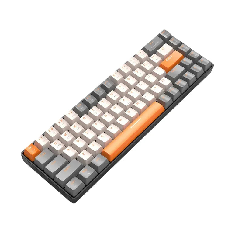 Clavier mécanique Bluetooth sans fil double modèle ZIYOU LANG K68 68 touches, Style : Version axe rouge (chatoyant), Version axe vert (gris), Version axe rouge (gris)