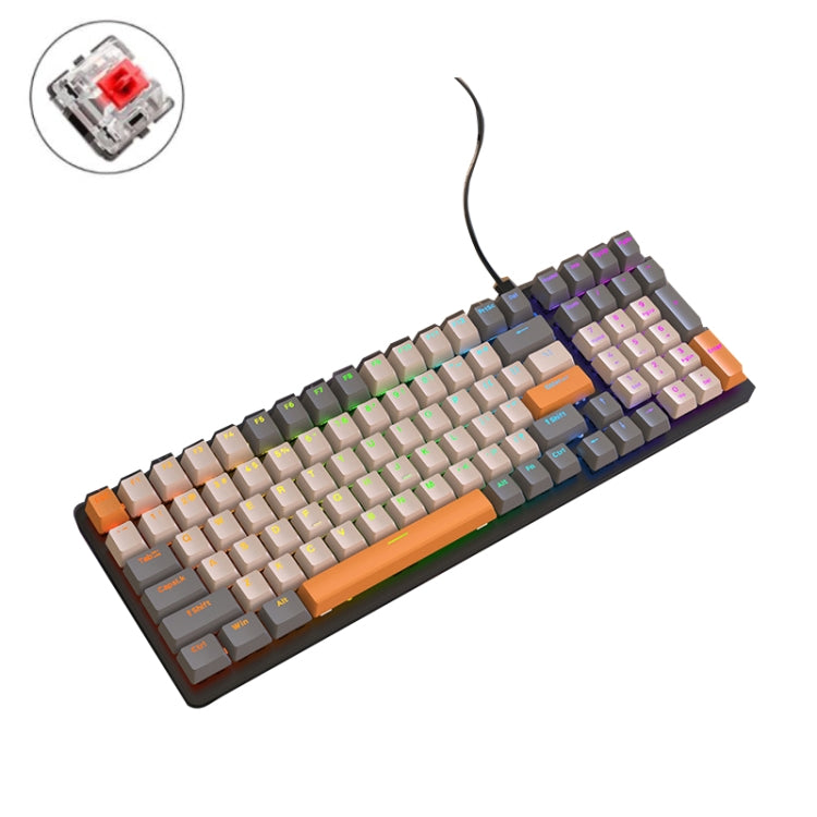 Clavier mécanique filaire lumineux pour jeu ZIYOU LANG K3 100 touches, longueur du câble : 1,5 m, Style : Version Hot Plug K3 Water Green Axe Vert, Version Micro Light K3 Axe Vert, Version Micro Light K3 Axe Rouge, Version Water Green K3 Axe Vert