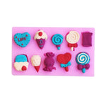 G114 Moule en silicone pour sucettes, glaces et chocolats en forme de bonbon G114