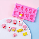 G114 Moule en silicone pour sucettes, glaces et chocolats en forme de bonbon G114
