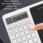 Calculatrice de bureau Tableau d'écriture LCD avec support, blanc