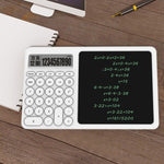 Calculatrice de bureau Tableau d'écriture LCD avec support, blanc