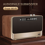 Enceinte Bluetooth sans fil de bureau en bois W1 avec effet sonore HIFI