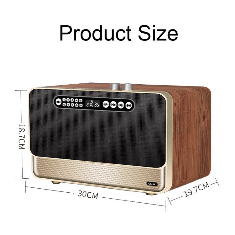 Enceinte Bluetooth sans fil de bureau en bois W1 avec effet sonore HIFI