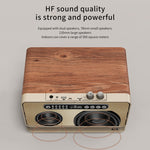 Enceinte Bluetooth sans fil de bureau en bois W1 avec effet sonore HIFI