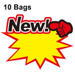 10 sacs 25x19cm Autocollant "Explosion" Étiquette de prix de produit Étiquette de prix de supermarché, WM-001, WM-002, WM-003, WM-005, WM-006, WM-007, WM-008, WM-009, WM-010, WM-011, WM-012, WM-013, XD-511, XD-520, XD-532, XD-537, XD-541, XD-559