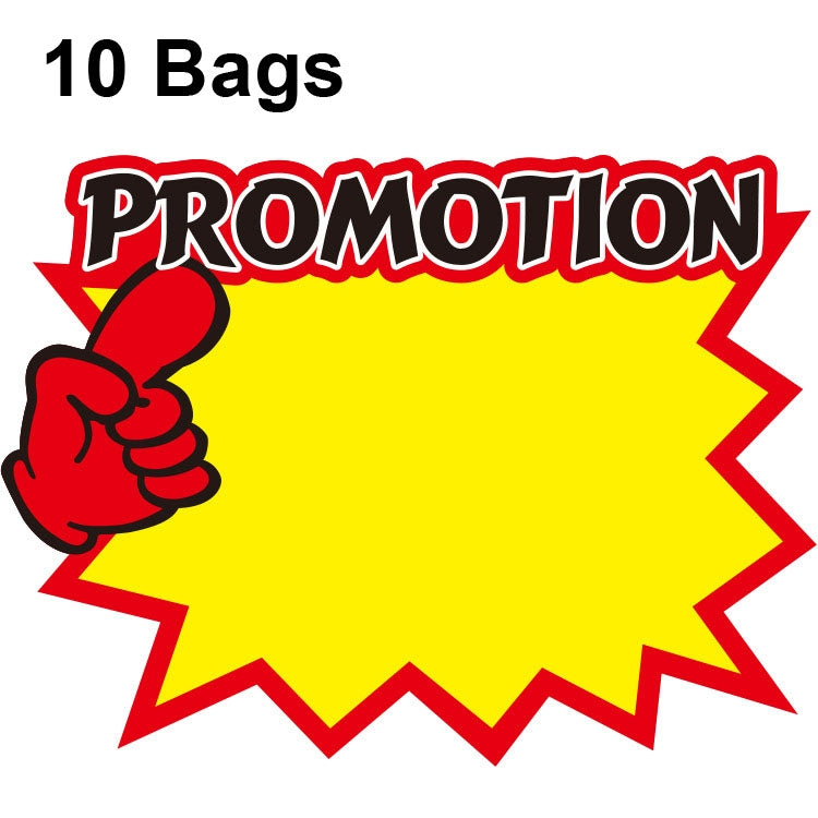 10 sacs 21x15cm autocollants "Explosion" pour prix de produits, étiquettes de prix de supermarché, WM201, WM202, WM203, WM205, WM206, WM207, WM208, WM209, WM210, WM211, WM212, WM213