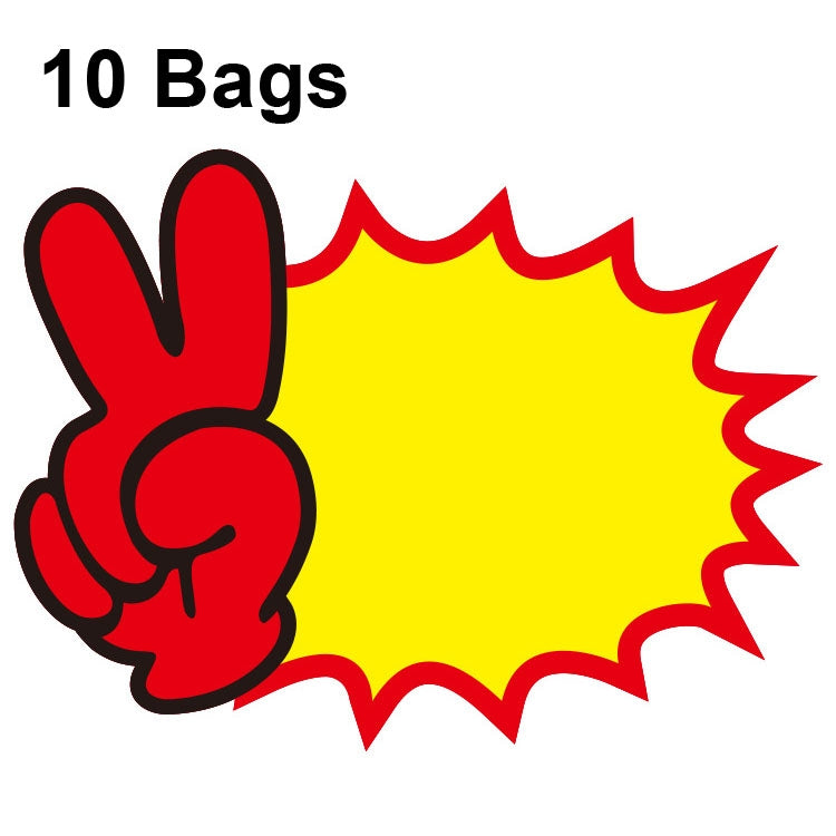 10 sachets 18x14cm Autocollant explosion Étiquette de prix de produit Étiquette de prix de supermarché, WM-101, WM-102, WM-103, WM-105, WM-106, WM-107, WM-108, WM-109, WM-10, WM-111, WM-12, WM-113, XD-028, XD-022, XD-009, XD-047, XD-051, XD-069