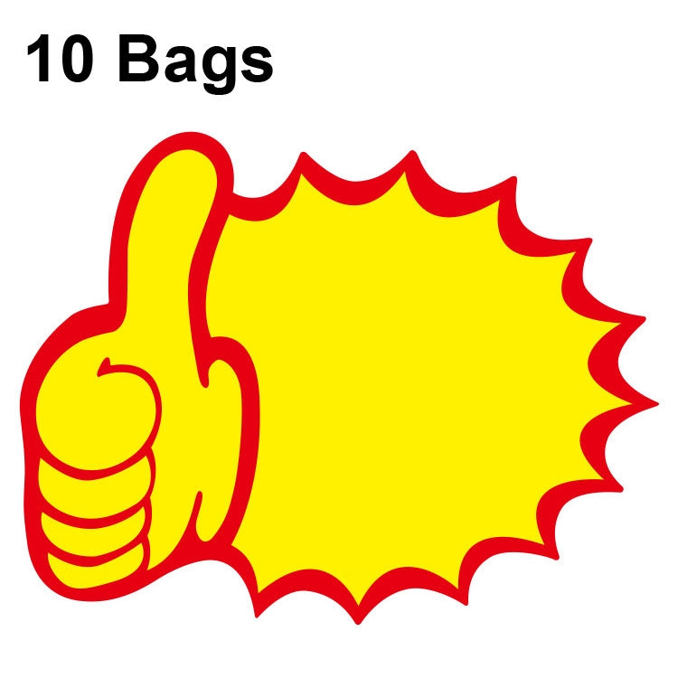 10 sachets 18x14cm Autocollant explosion Étiquette de prix de produit Étiquette de prix de supermarché, WM-101, WM-102, WM-103, WM-105, WM-106, WM-107, WM-108, WM-109, WM-10, WM-111, WM-12, WM-113, XD-028, XD-022, XD-009, XD-047, XD-051, XD-069