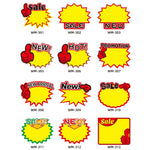 10 sacs Autocollant de produit Explosion Étiquette de prix de supermarché 9x7cm, WM-301, WM-302, WM-303, WM-305, WM-306, WM-307, WM-308, WM-309, WM-310, WM-311, WM-312, WM-313, WM-314