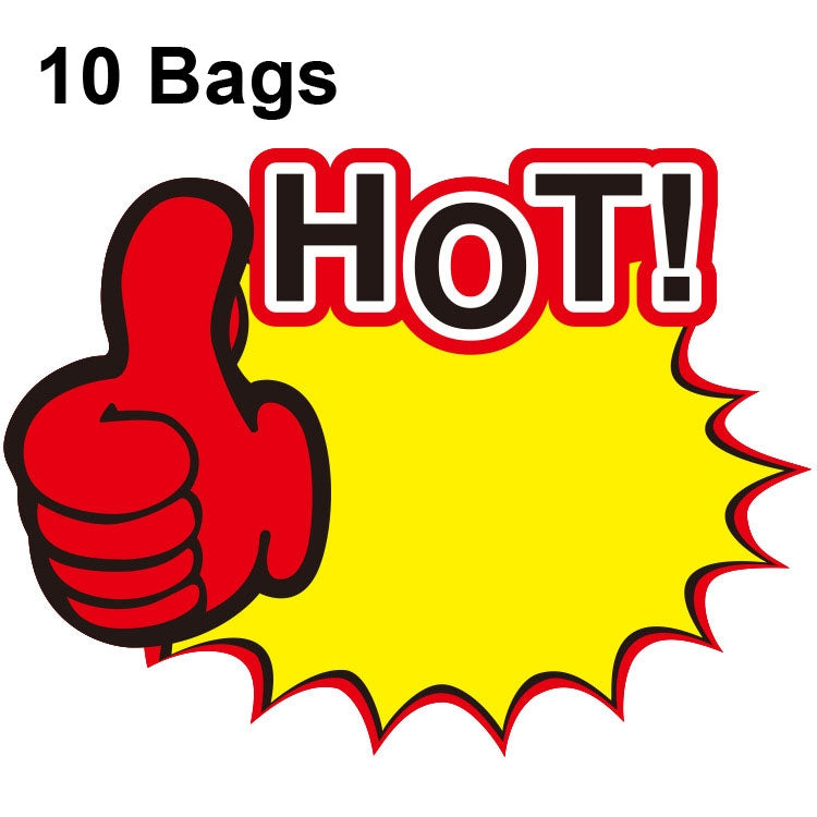 10 sacs Autocollant de produit Explosion Étiquette de prix de supermarché 9x7cm, WM-301, WM-302, WM-303, WM-305, WM-306, WM-307, WM-308, WM-309, WM-310, WM-311, WM-312, WM-313, WM-314