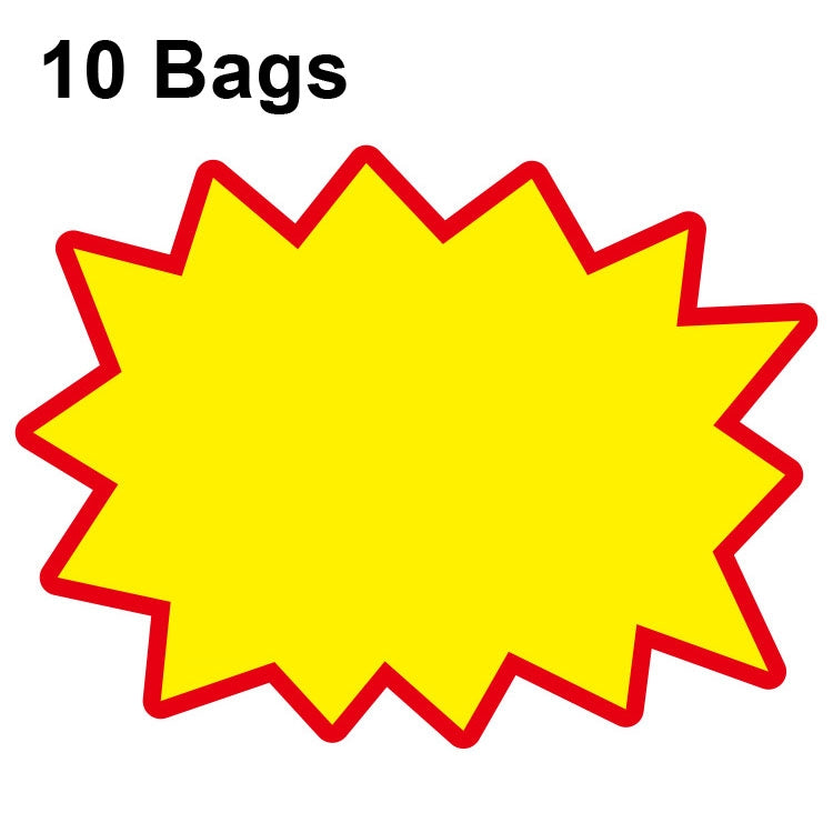 10 sacs Autocollant de produit Explosion Étiquette de prix de supermarché 9x7cm, WM-301, WM-302, WM-303, WM-305, WM-306, WM-307, WM-308, WM-309, WM-310, WM-311, WM-312, WM-313, WM-314