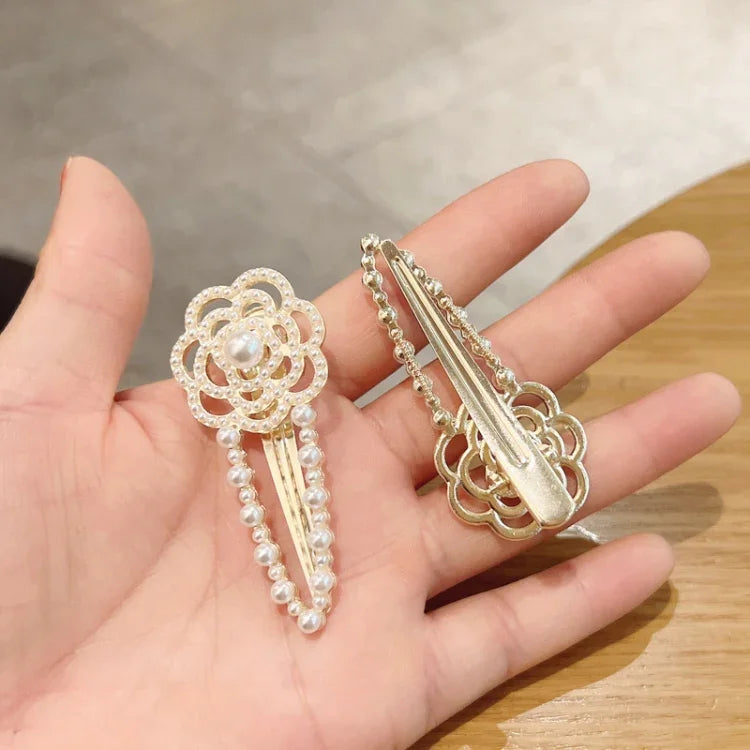 Épingles à Cheveux en Strass pour Femme, pour Frange, Serre-tête, Styles : 293 Fleur de Camélia des Montagnes, 371 Éventail, 380 Perle