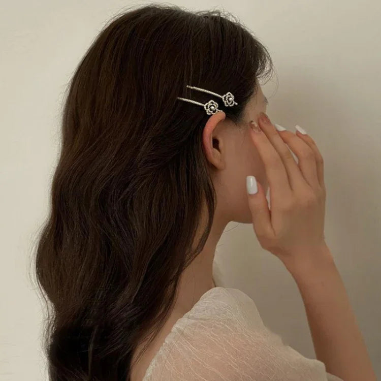 Épingles à Cheveux en Strass pour Femme, pour Frange, Serre-tête, Styles : 293 Fleur de Camélia des Montagnes, 371 Éventail, 380 Perle