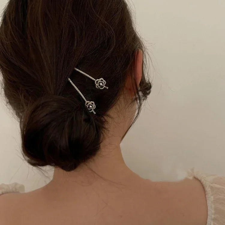 Épingles à Cheveux en Strass pour Femme, pour Frange, Serre-tête, Styles : 293 Fleur de Camélia des Montagnes, 371 Éventail, 380 Perle