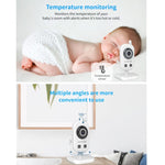 Moniteur de bébé sans fil 2,4 pouces UU24 avec caméra, moniteur de température, audio bidirectionnel, VOX, berceuse, prise britannique UU24, prise américaine UU24, prise européenne UU24