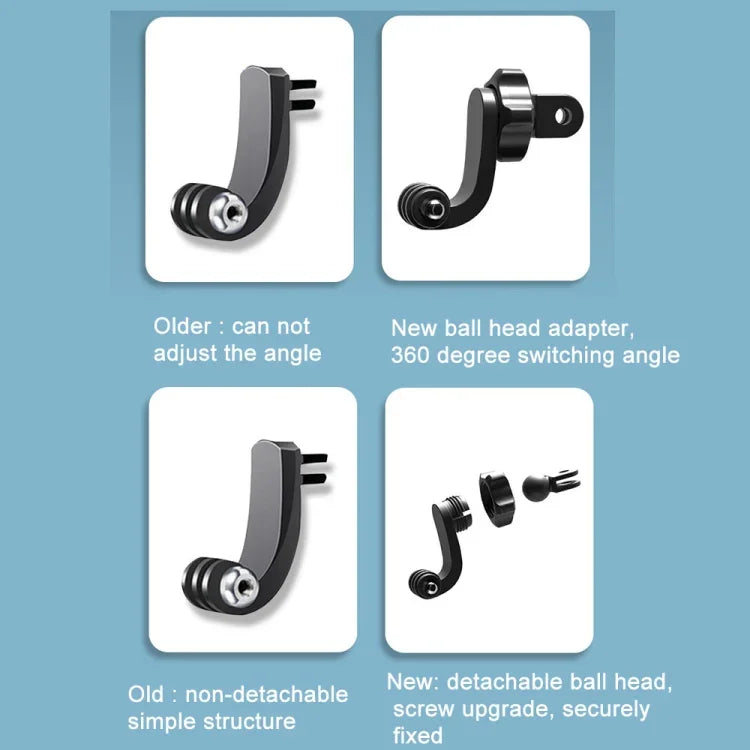 2 attaches de sangle ST-06 Basic pour GoPro Hero11 Black / HERO10 Black /9 Black /8 Black /7 /6 /5 /5 Session /4 Session /4 /3+ /3 /2 /1, DJI Osmo Action et autres caméras d'action, adaptateur de prise de vue centré (2 pièces)