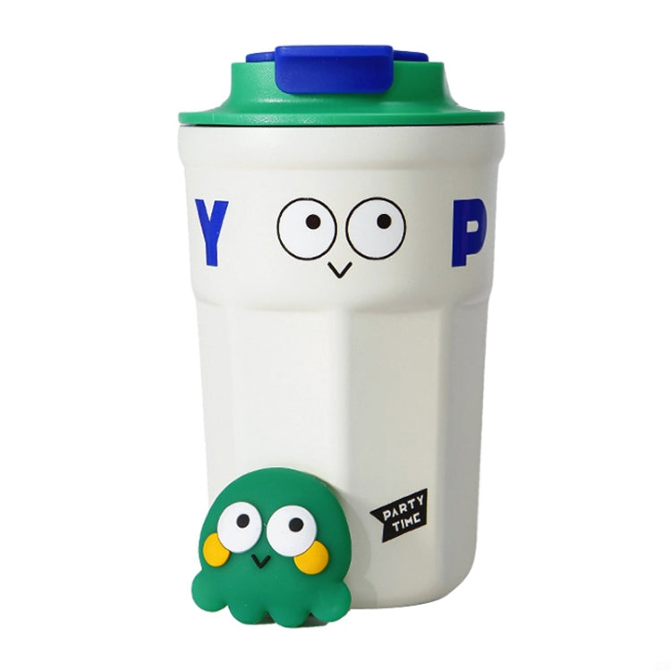 Tasse à café en acier inoxydable 316, tasse isotherme en dessin animé, capacité : 400 ml blanc, 400 ml violet, 400 ml rose, 400 ml vert clair