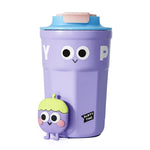 Tasse à café en acier inoxydable 316, tasse isotherme en dessin animé, capacité : 400 ml blanc, 400 ml violet, 400 ml rose, 400 ml vert clair