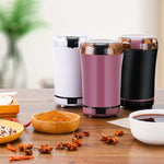 M150A Mini Moulin à Café Électrique en Acier Inoxydable, Machine à Broyer les Grains, Spécification:, Prise US (Violet), Prise US (Noir), Prise US (Blanc), Prise UE (Blanc), Prise UE (Violet), Prise UK (Blanc), Prise UK (Noir), Prise UK (Violet)