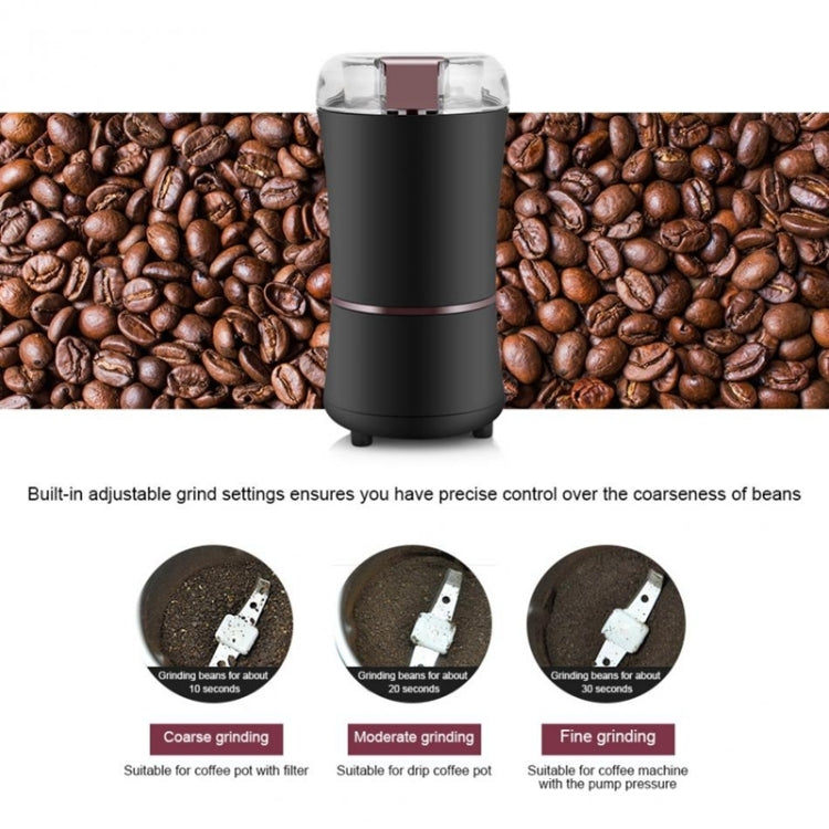 M150A Mini Moulin à Café Électrique en Acier Inoxydable, Machine à Broyer les Grains, Spécification:, Prise US (Violet), Prise US (Noir), Prise US (Blanc), Prise UE (Blanc), Prise UE (Violet), Prise UK (Blanc), Prise UK (Noir), Prise UK (Violet)