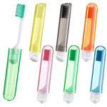 Brosse à dents pliable portable pour voyage d'affaires, poils ultra-doux multicolores, 6 brosses/lot, 4 brosses/lot