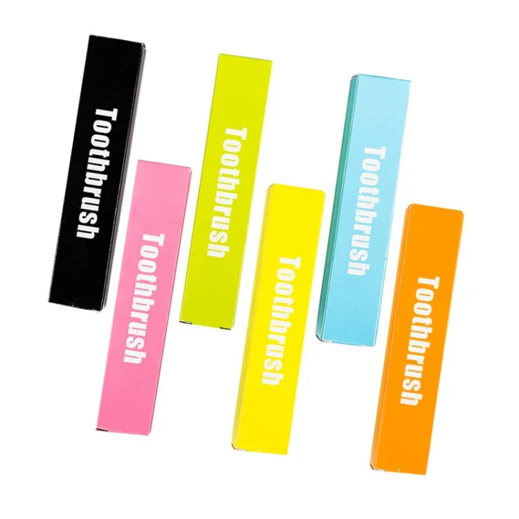 Brosse à dents pliable portable pour voyage d'affaires, poils ultra-doux multicolores, 6 brosses/lot, 4 brosses/lot