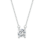 Collier pendentif moissanite étincelant en argent sterling S925 plaqué or blanc, MSN005