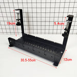 Organisateur de câbles extensible sous le bureau en acier au carbone, support de rangement de câbles, noir extensible, 30,5-55 CM extensible