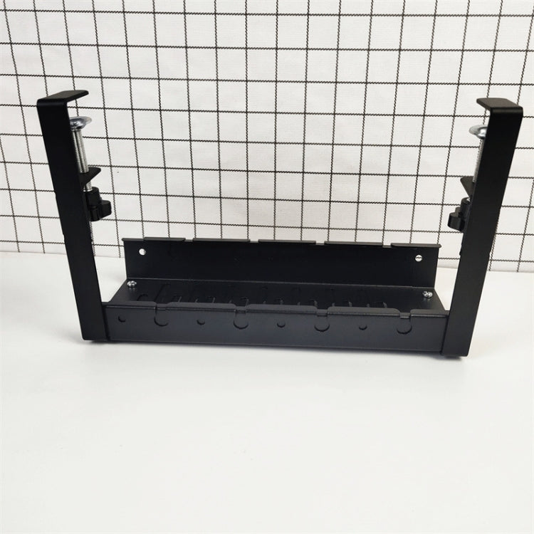 Organisateur de câbles extensible sous le bureau en acier au carbone, support de rangement de câbles, noir extensible, 30,5-55 CM extensible