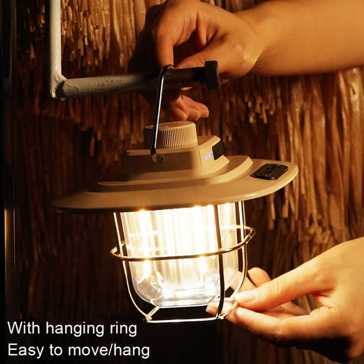 Lampe de tente portative rétro LED LY02, lanterne de camping rechargeable par USB, LY02 Blanc, LY02 Noir, LY02 Vert