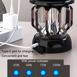Lampe de tente rétro LED LH-B46, lumière de camping pratique avec charge USB, LH-B46 Noir, LH-B46 Blanc, LH-B46 Vert