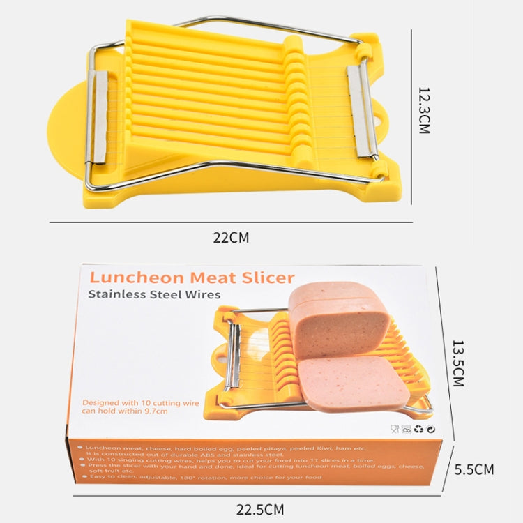 JA-958 Trancheuse à Jambon pour Déjeuner Coupe-Fruits Domestique Coupe-Bananes Hachoir à Œufs de Cuisine, Trancheuse à Jambon JA-958 (Blanc), Trancheuse à Jambon JA-958 (Jaune)