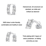 Boucles d'oreilles fleur éclose en argent sterling S925 et zircone, BSE734