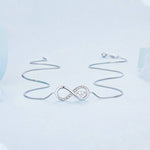 Collier en argent sterling S925 avec pendentif cœur infini zirconium, symbole éternel, BSN276